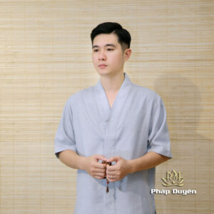 Alternative view of Bộ Pháp Phục Đi Chùa Nam Bà Lai Vải Linen Màu Xám, Vải Linen, Nhiều Size