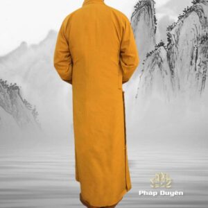 Alternative view of Áo Tràng Trường Sam 7 Vạt Màu Vàng Bò, Pháp Phục Cho Quý Đại Đức Hoà Thượng Tăng Ni Xuất Gia