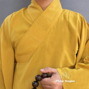 Alternative view of Áo Hải Thanh Ống Tay Rộng (Áo Hậu) Quý Thầy Mầu Vàng Bò, Pháp Phục Đại Đức Hoà Thượng Quý Thầy Tăng Ni Xuất Gia